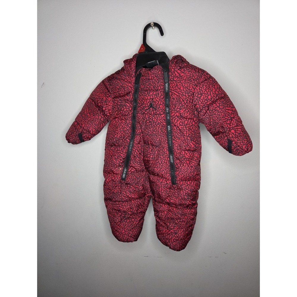 Nike Air Jordan 6-9 Month Baby Snow Suit One Piece Black Red
